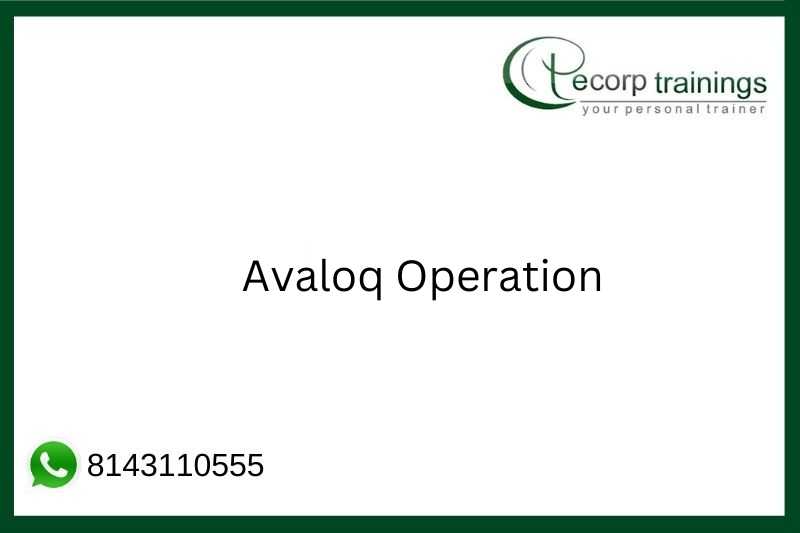 Avaloq Operation Job Support