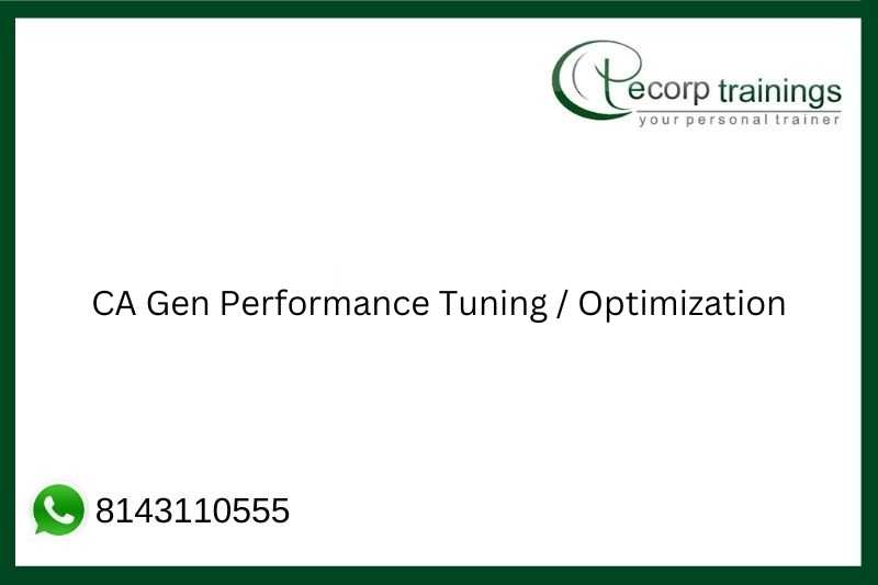 CA Gen Performance Tuning / Optimization Job Support