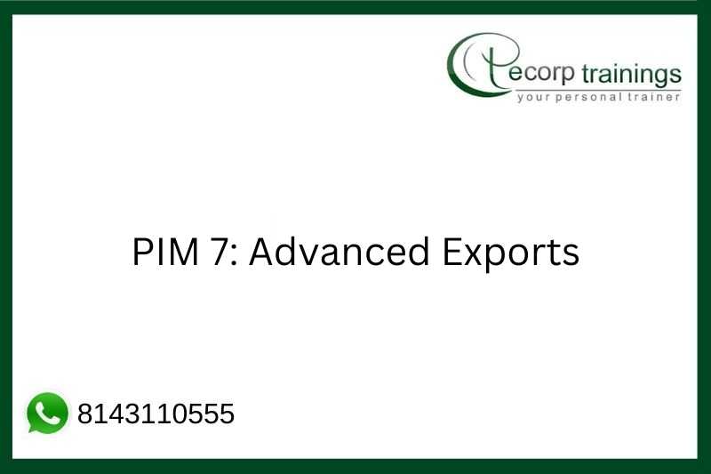 PIM 7: Advanced Exports Job Support