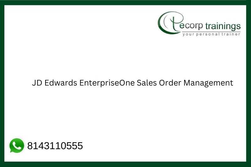 JD Edwards EnterpriseOne Sales Order Management Job Support