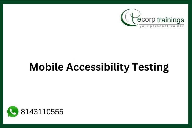 Mobile Accessibility Testing Job Support