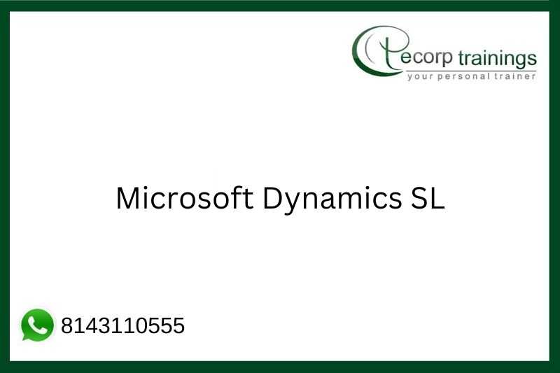 Microsoft Dynamics SL Job Support