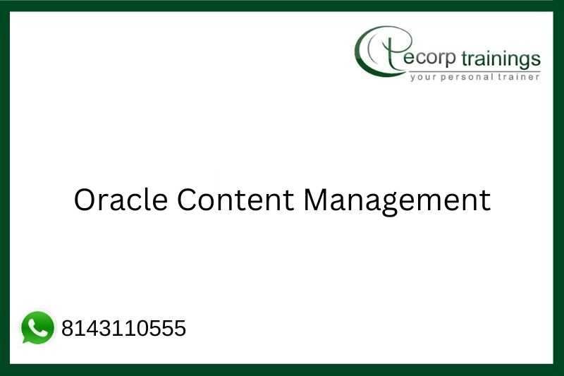 Oracle Content Management Job Support