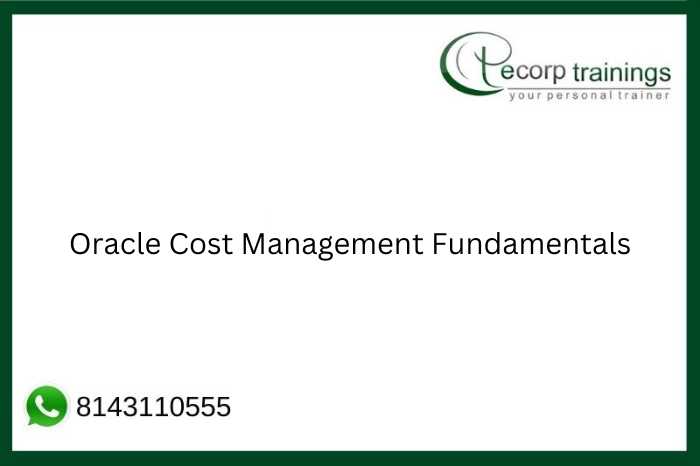 Oracle Cost Management Fundamentals  Job Support