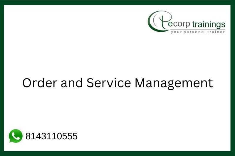 Order and Service Management Job Support