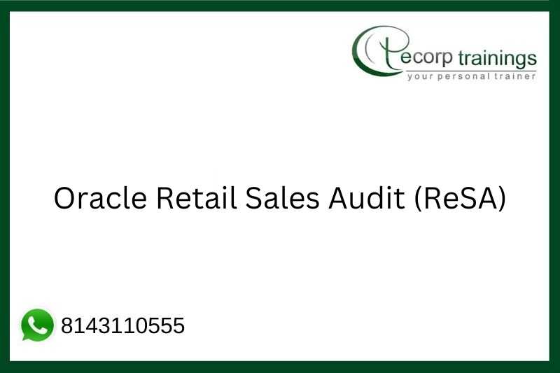 Oracle Retail Sales Audit (ReSA) Job Support