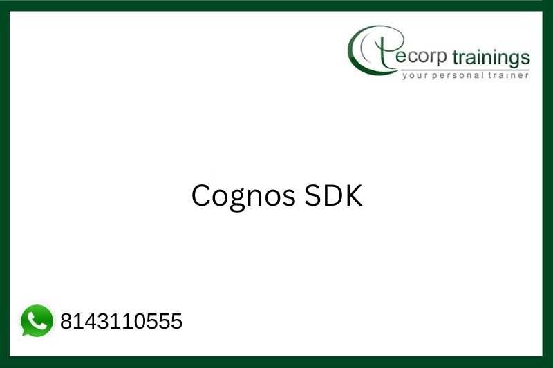 Cognos SDK Job Support